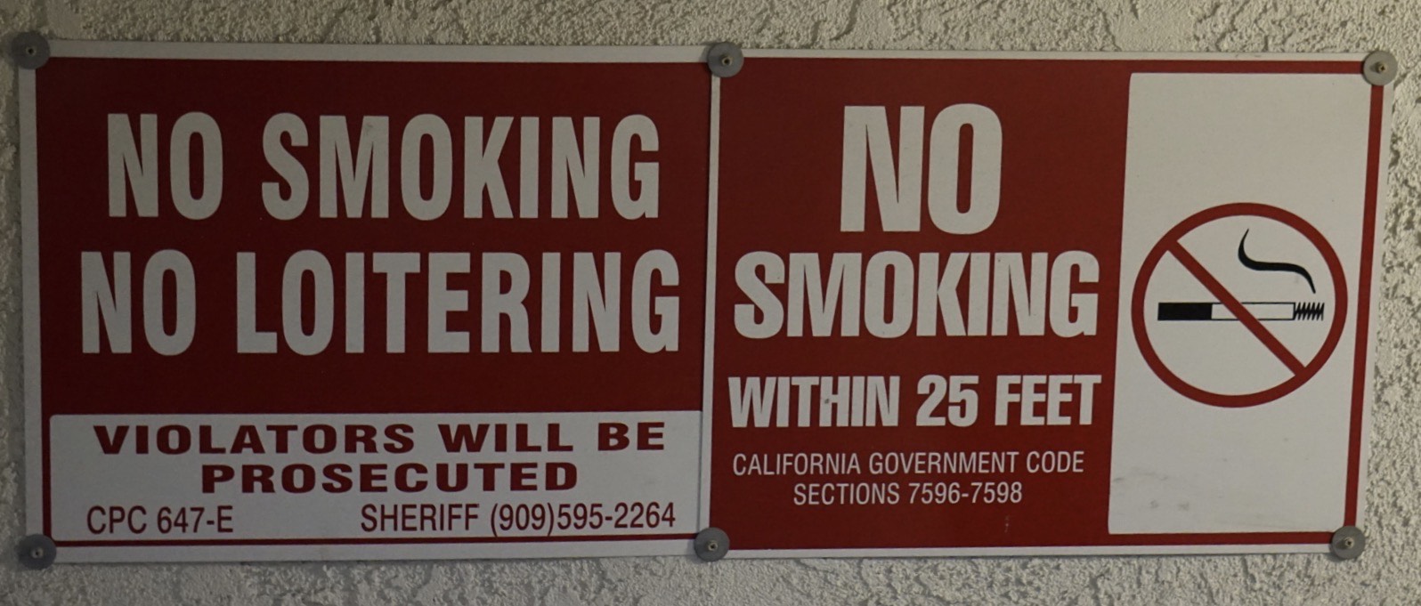 CVO Smoking and Loitering Signs