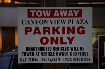 CVO Parking Sign