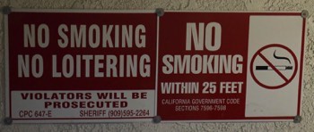 CVO Smoking and Loitering Signs